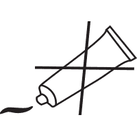 Keine Sitzchreme Symbol
