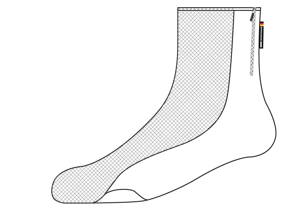 Schnittbild Überschuhe Winter