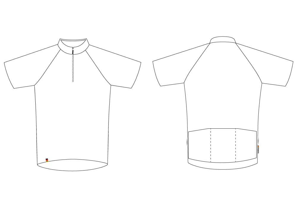Schnittbild Kurzarm-Trikots BasicForm