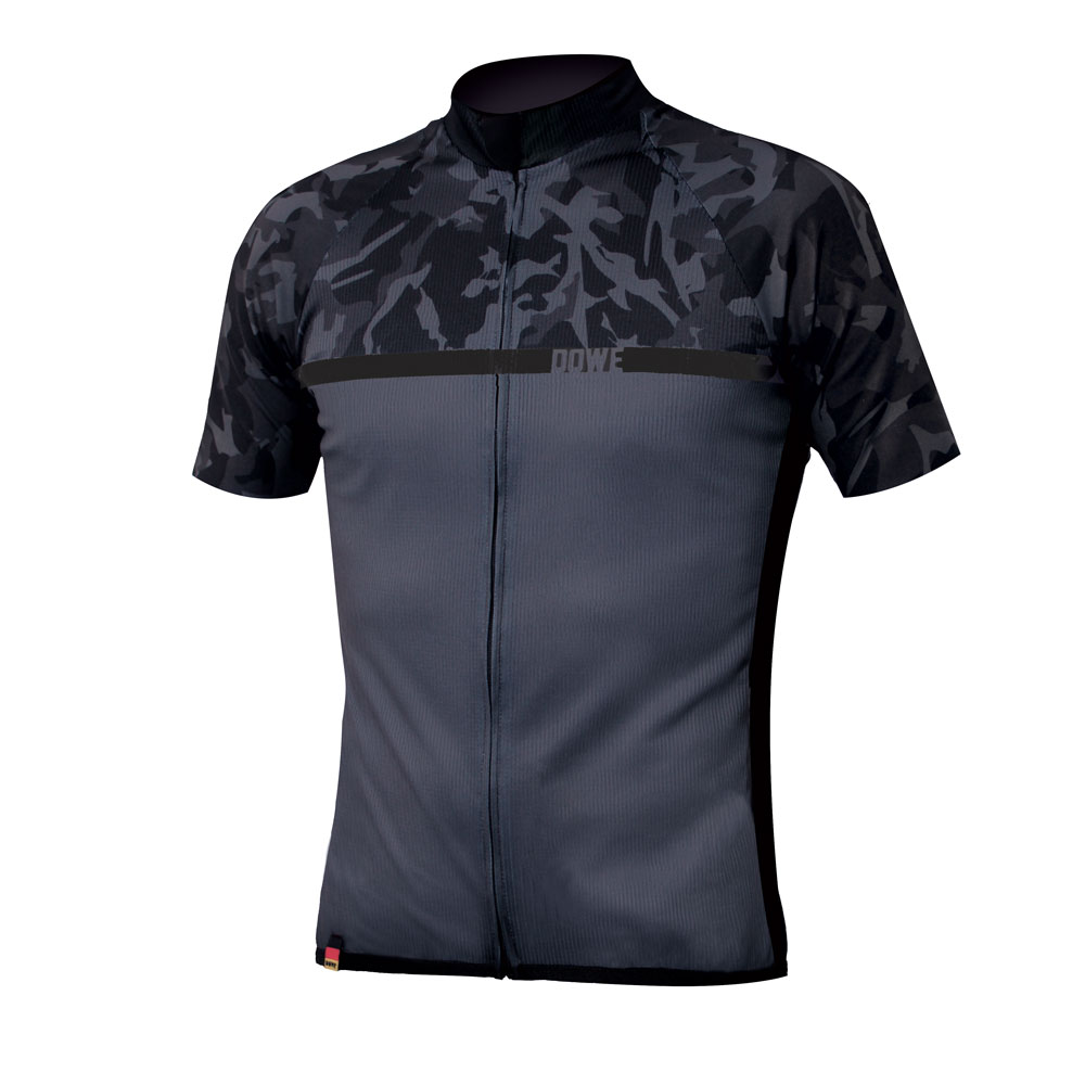 SF-KURZARM-blackCAMO-VORNE2 DOWE SuperForm Race Kurzarm-Trikot "Black Camo" Frontansicht