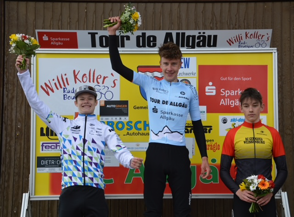 Podium bei der Tour de Allgäu