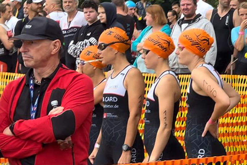TUS Griesheim in Viernheim - Triathletinnen warten